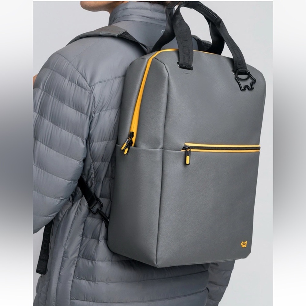 Grey & Yellow Men's Backpack - Modern Urban Carry